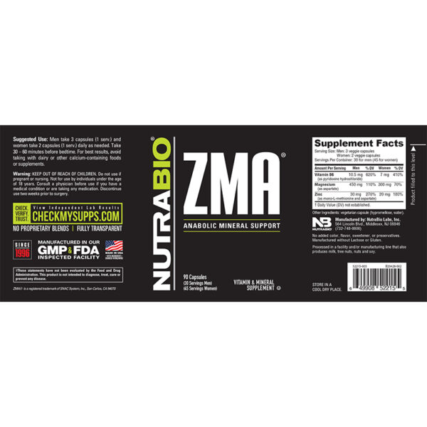 NutraBio ZMA - Image 3