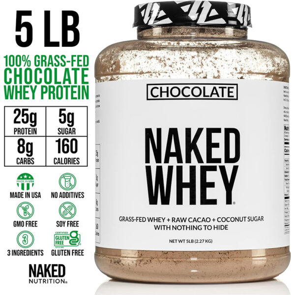 Naked WHEY, Grass Fed Chocolate Whey Protein - Image 4