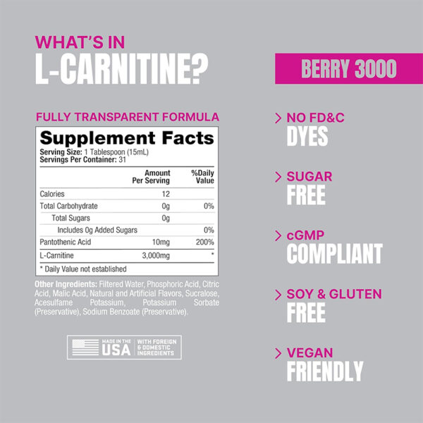 PROSUPPS L-Carnitine 3000 Stimulant Free - Image 2