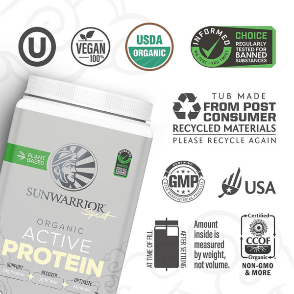 Sunwarrior Sports Organic Active Protein, 1KG - Image 3