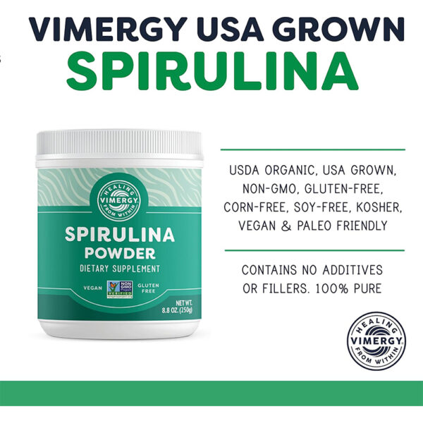 Vimergy Natural Spirulina Powder 250G - Image 4