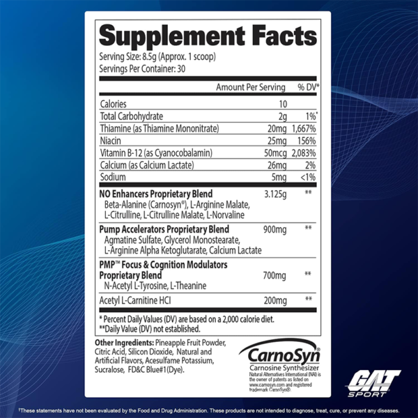 GAT PMP Stim Free Pre-Workout - Image 2