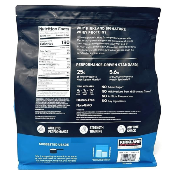 Kirkland Signature Whey Protein 5LBS - Image 2