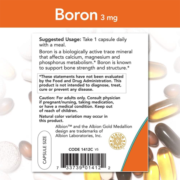 NOW Boron 3 mg - Image 4