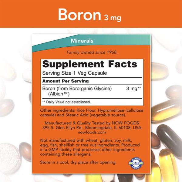 NOW Boron 3 mg - Image 2